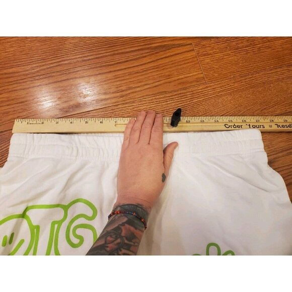 Off The Grid Dj John Summit Shorts Men's Sz Large White Green 34x7 What a Life - Picture 5 of 11